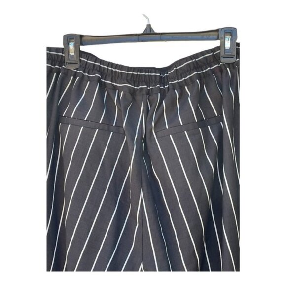 Forever 21 Women’s Relax Fit Pleated Black Pinstripe High Waist Trouser Sz 2X - Picture 9 of 13